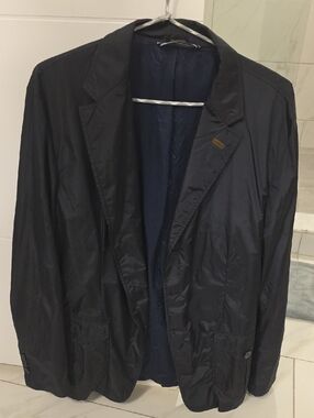 Massimo Dutti Men's Navy Lightweight Shirt-Jacket